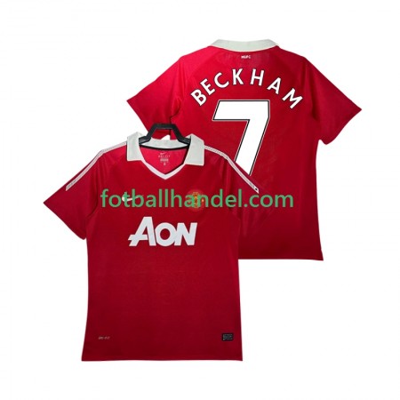 Herre Fotballdrakter Manchester United BECKHAM 7 2010 2011 Hjemme Retro Kortermet